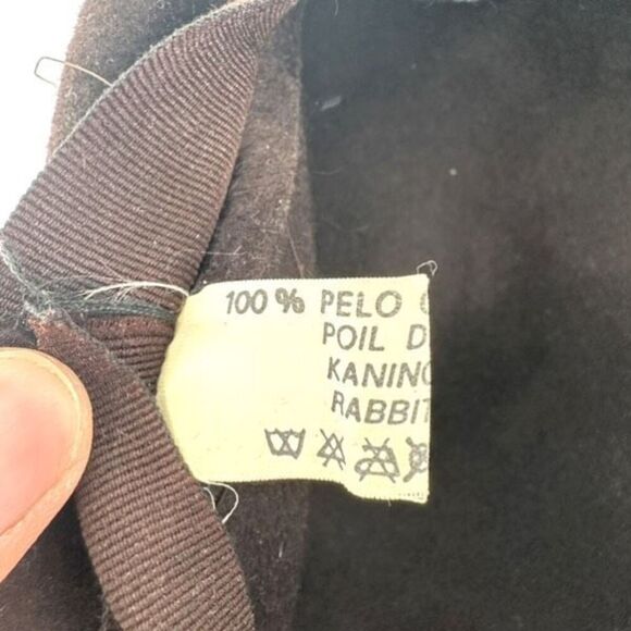 Vintage Women's Rabbit Hair Lace Felt Pillbox Hat Cap Chocolate Brown One Size - Picture 6 of 9